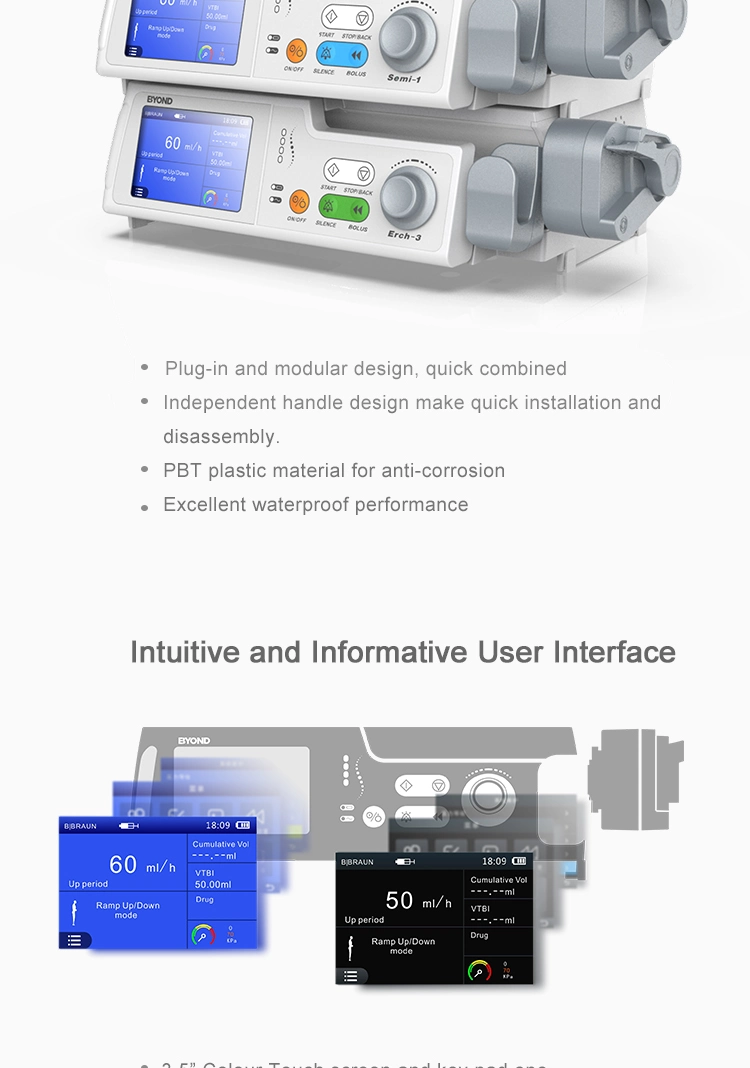 Byond High Quality Factory Price Single Portable Auto High Pressure Medical Electric Veterinary Wholesale Prefilled Injector Infusion Syringe Pump with CE