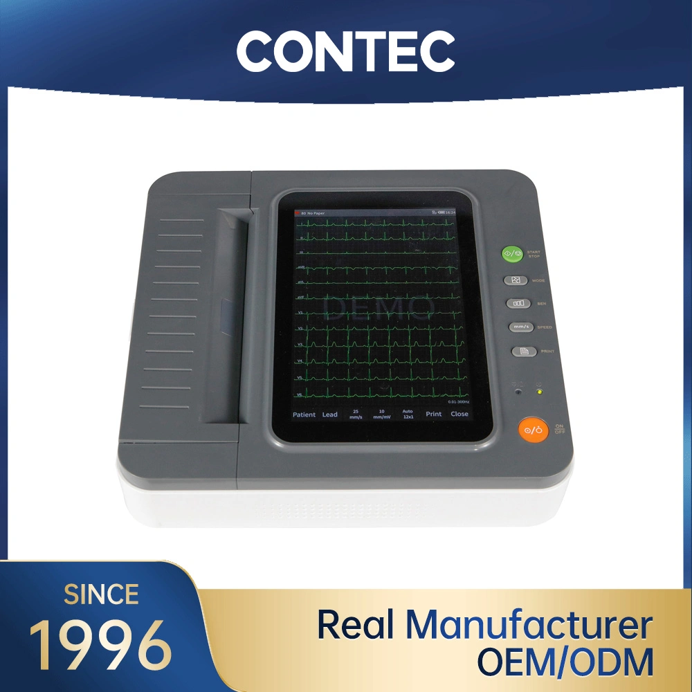 Manufacturer Contec Digital Touch Screen Electrocardiograph Monitor ECG Machine