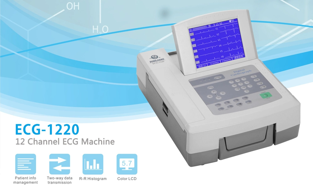 Medical Equipment Digital 12 Channel ECG/EKG Machine with CE Certificate