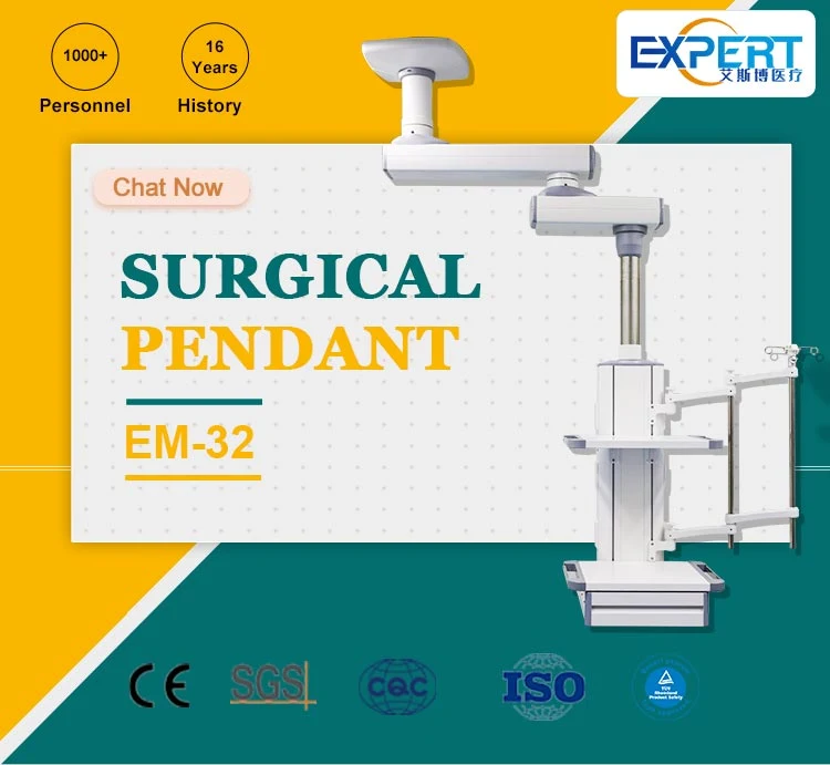 Medical Gas Equipment Double Arm Surgical Pendant Hospital ICU Room Ceiling Mounted Pendant with Gas Outlet