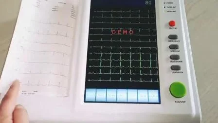 12-Kanal-EKG-Gerät mit Farbbildschirm, tragbarer Holter-Monitor, einzelne 3, 6, 12 Kanäle